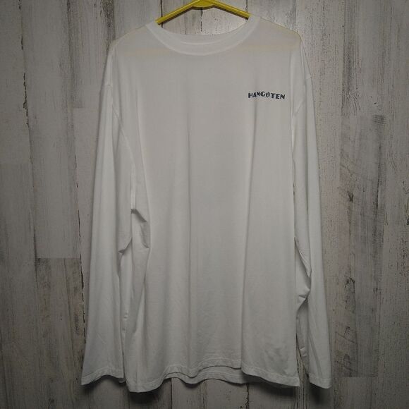 Hang Ten XXL White Ling Sleeve Tee UPF 50+ - Picture 1 of 7
